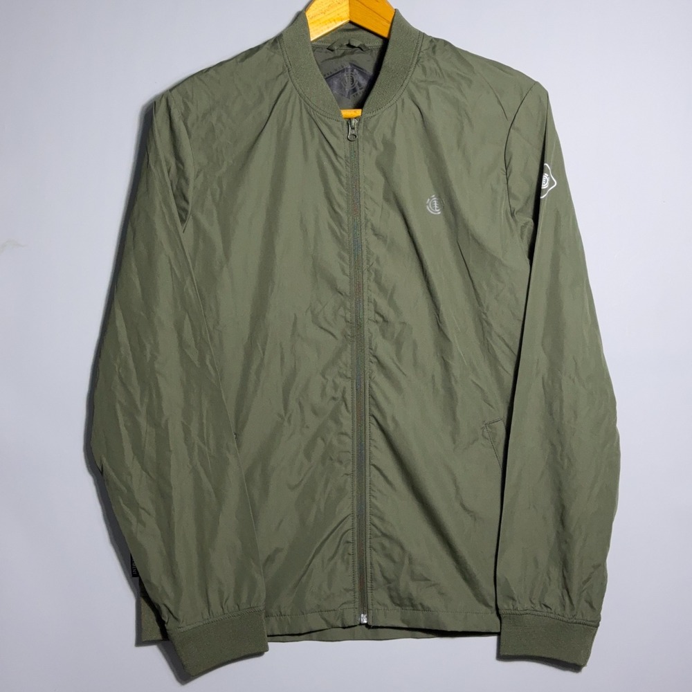 Element Travel Well Bomber Jacket Mens‎ Size Large Olive Green Skateboarding